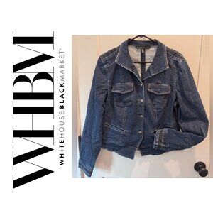 NWOT White House Black MArket Cropped Jean Jacket